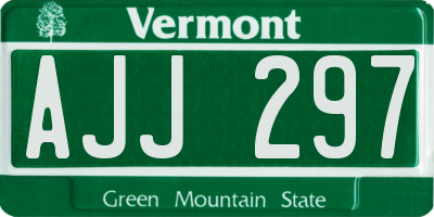 VT license plate AJJ297