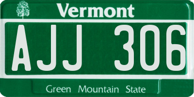 VT license plate AJJ306
