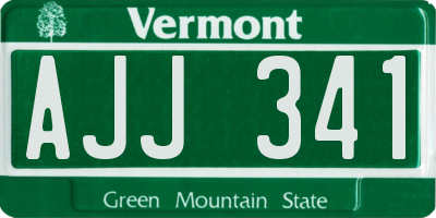 VT license plate AJJ341