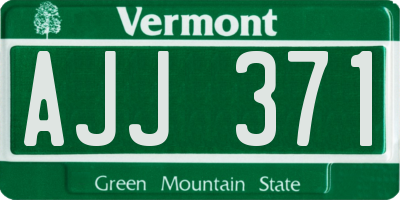VT license plate AJJ371