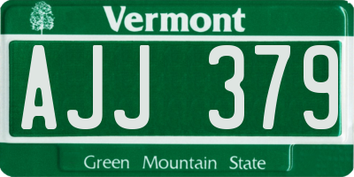 VT license plate AJJ379