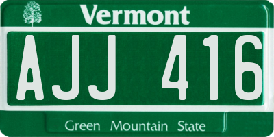 VT license plate AJJ416