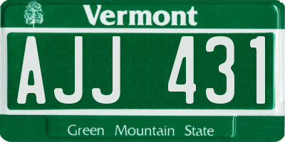 VT license plate AJJ431