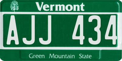 VT license plate AJJ434