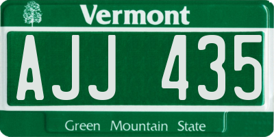 VT license plate AJJ435