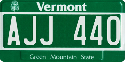 VT license plate AJJ440