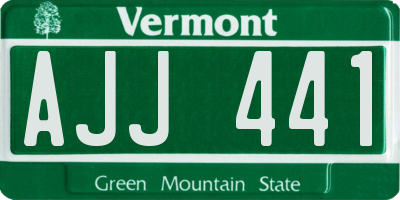 VT license plate AJJ441