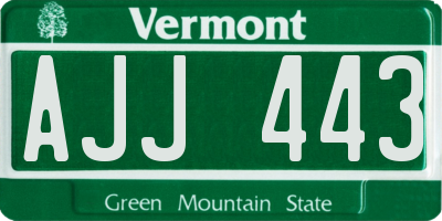 VT license plate AJJ443