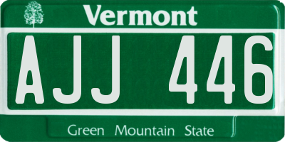 VT license plate AJJ446