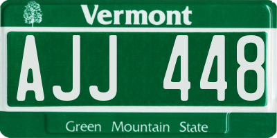 VT license plate AJJ448
