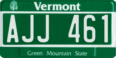 VT license plate AJJ461