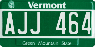 VT license plate AJJ464