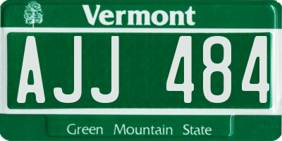 VT license plate AJJ484