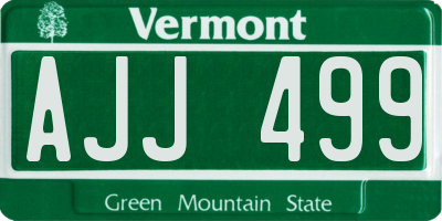 VT license plate AJJ499