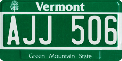 VT license plate AJJ506