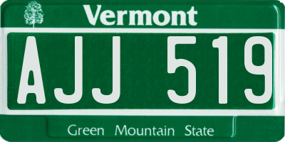 VT license plate AJJ519