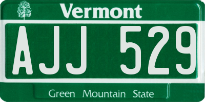 VT license plate AJJ529