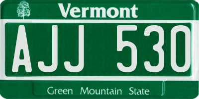 VT license plate AJJ530