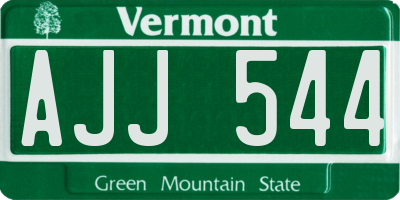 VT license plate AJJ544