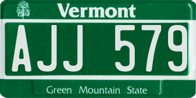 VT license plate AJJ579