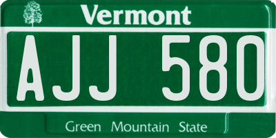 VT license plate AJJ580