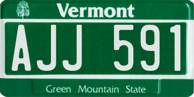 VT license plate AJJ591