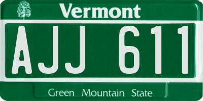 VT license plate AJJ611