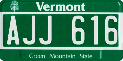 VT license plate AJJ616