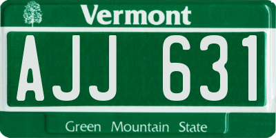 VT license plate AJJ631