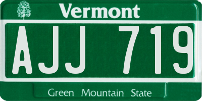 VT license plate AJJ719
