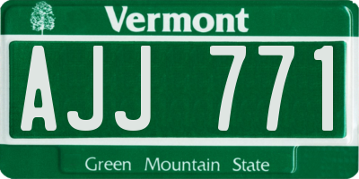 VT license plate AJJ771