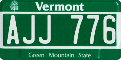 VT license plate AJJ776