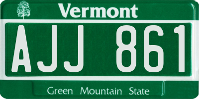 VT license plate AJJ861