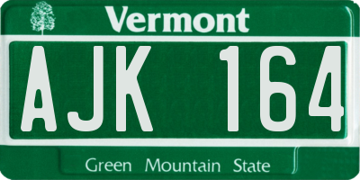 VT license plate AJK164