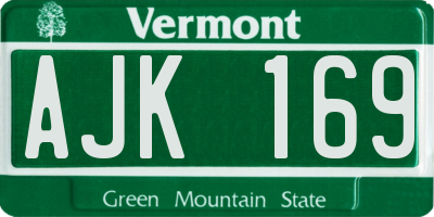 VT license plate AJK169