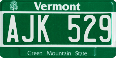 VT license plate AJK529