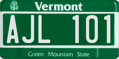 VT license plate AJL101