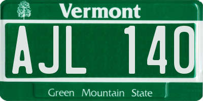 VT license plate AJL140