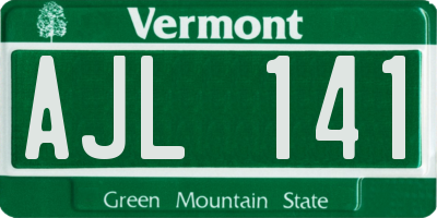 VT license plate AJL141