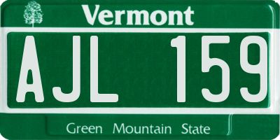VT license plate AJL159