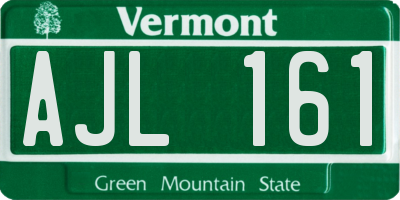 VT license plate AJL161