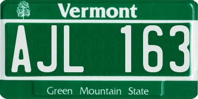 VT license plate AJL163