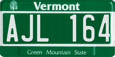 VT license plate AJL164