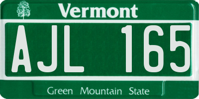 VT license plate AJL165