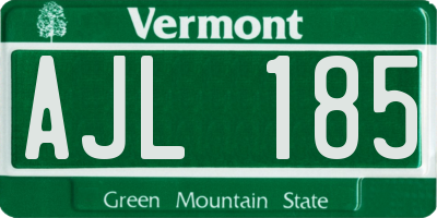 VT license plate AJL185
