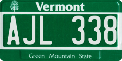 VT license plate AJL338