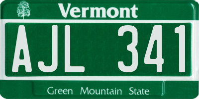 VT license plate AJL341