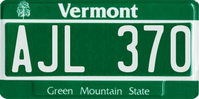 VT license plate AJL370