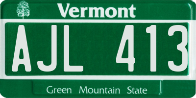 VT license plate AJL413