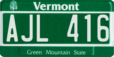 VT license plate AJL416
